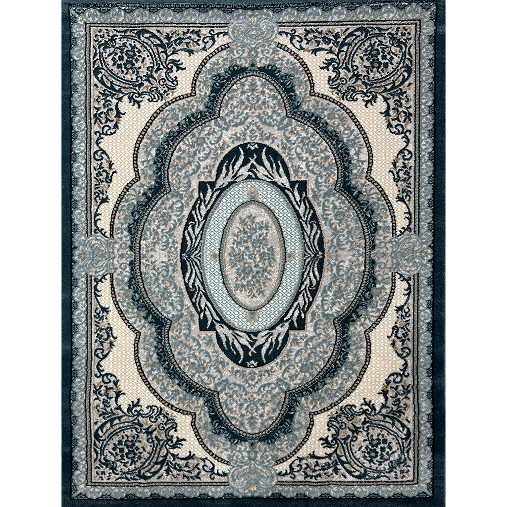 Alma - blå orientalisk matta